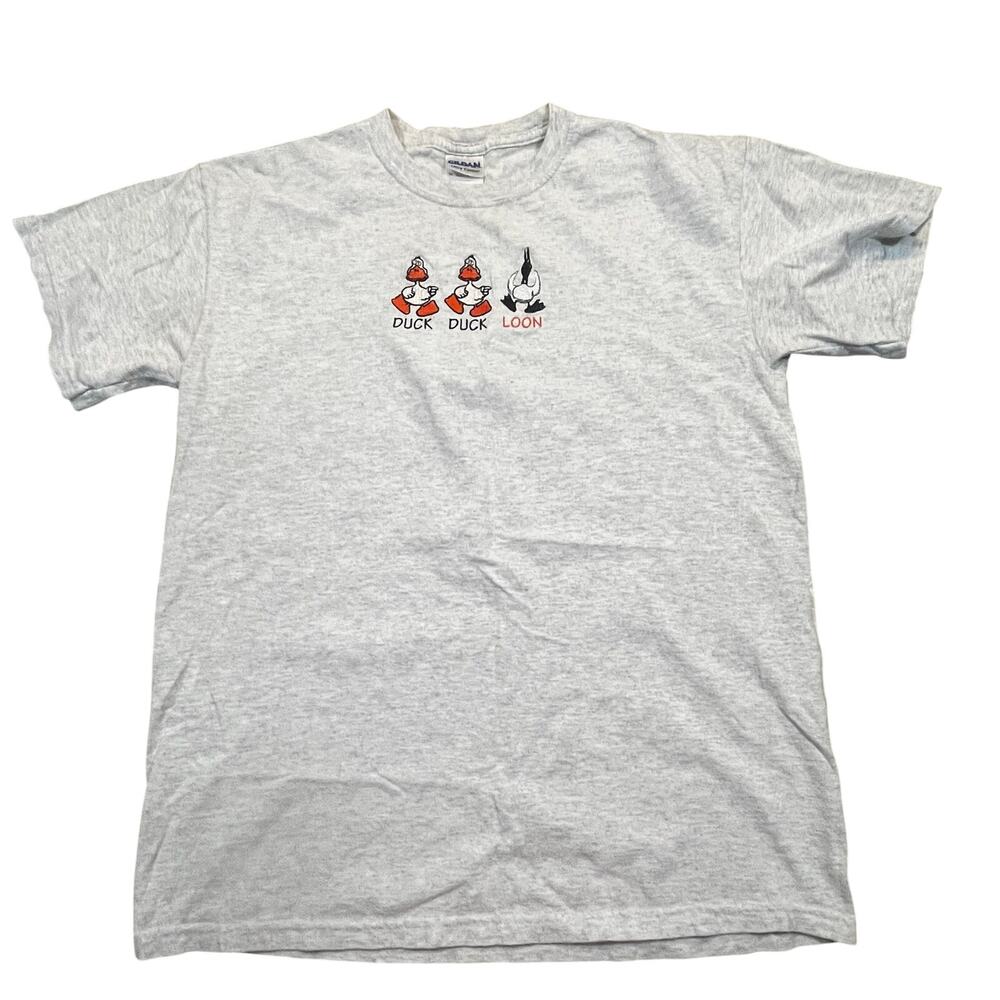 Duck Duck Loon Graphic T Shirt Men’s M Gray Funny Novelty‎ Tee